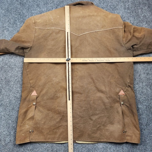 Schaefer Outfitter Coat Mens XL Range Waxed Canvas Western Rancher Workwear USA - Picture 8 of 11